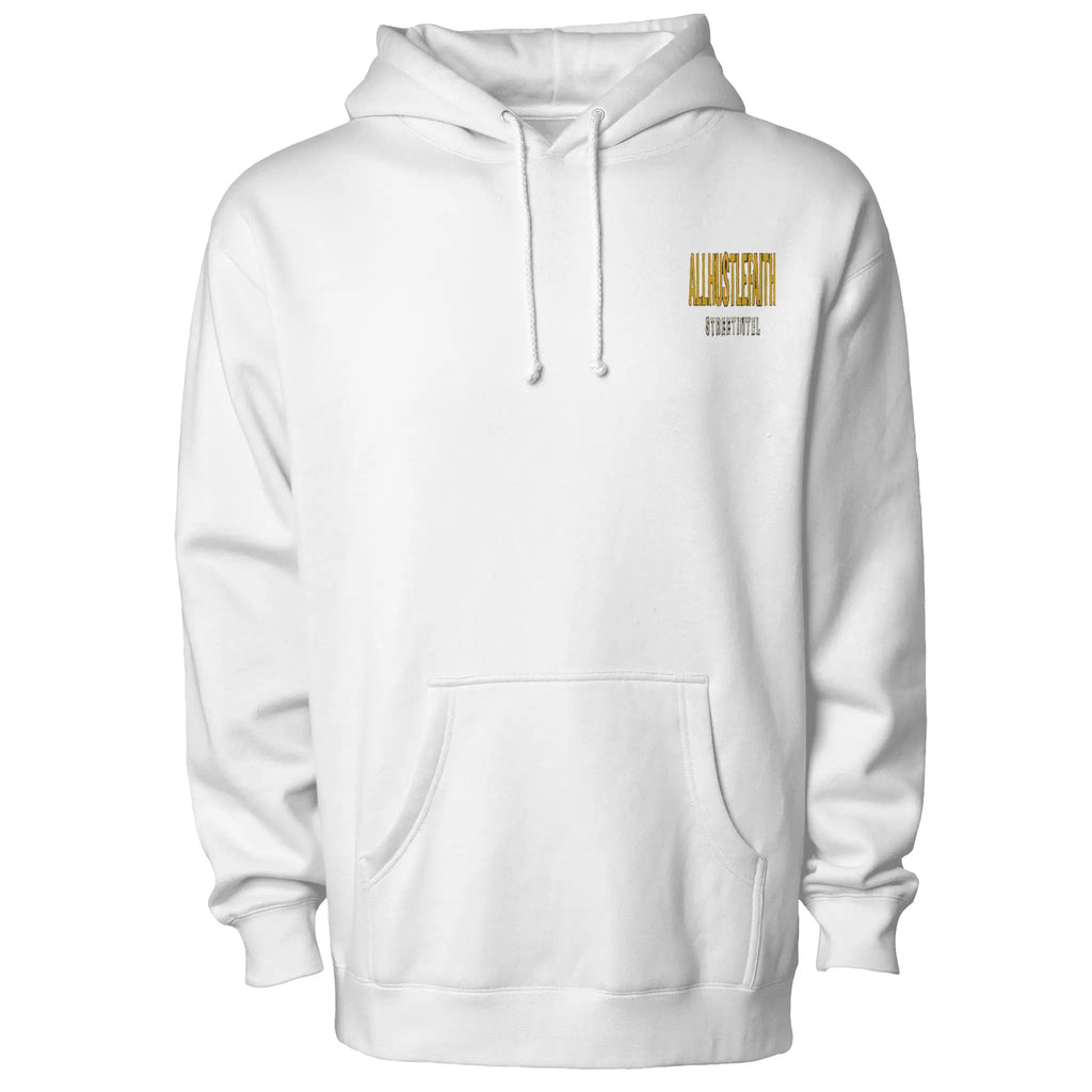 AllHustleFaith - Hoodie - Faith Collection (Black Brush Strokes Cross)
