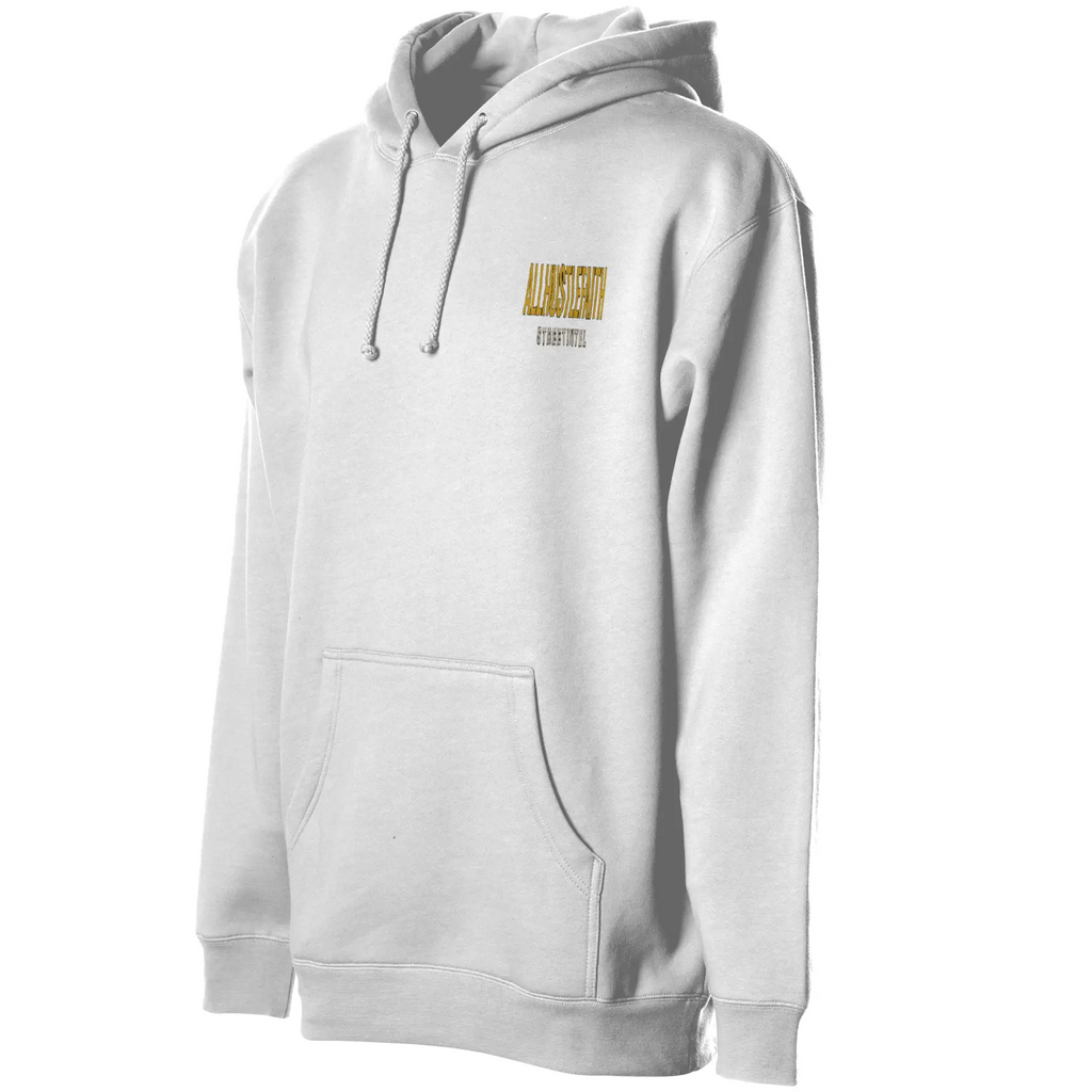 AllHustleFaith - Hoodie - Faith Collection (Black Brush Strokes Cross)
