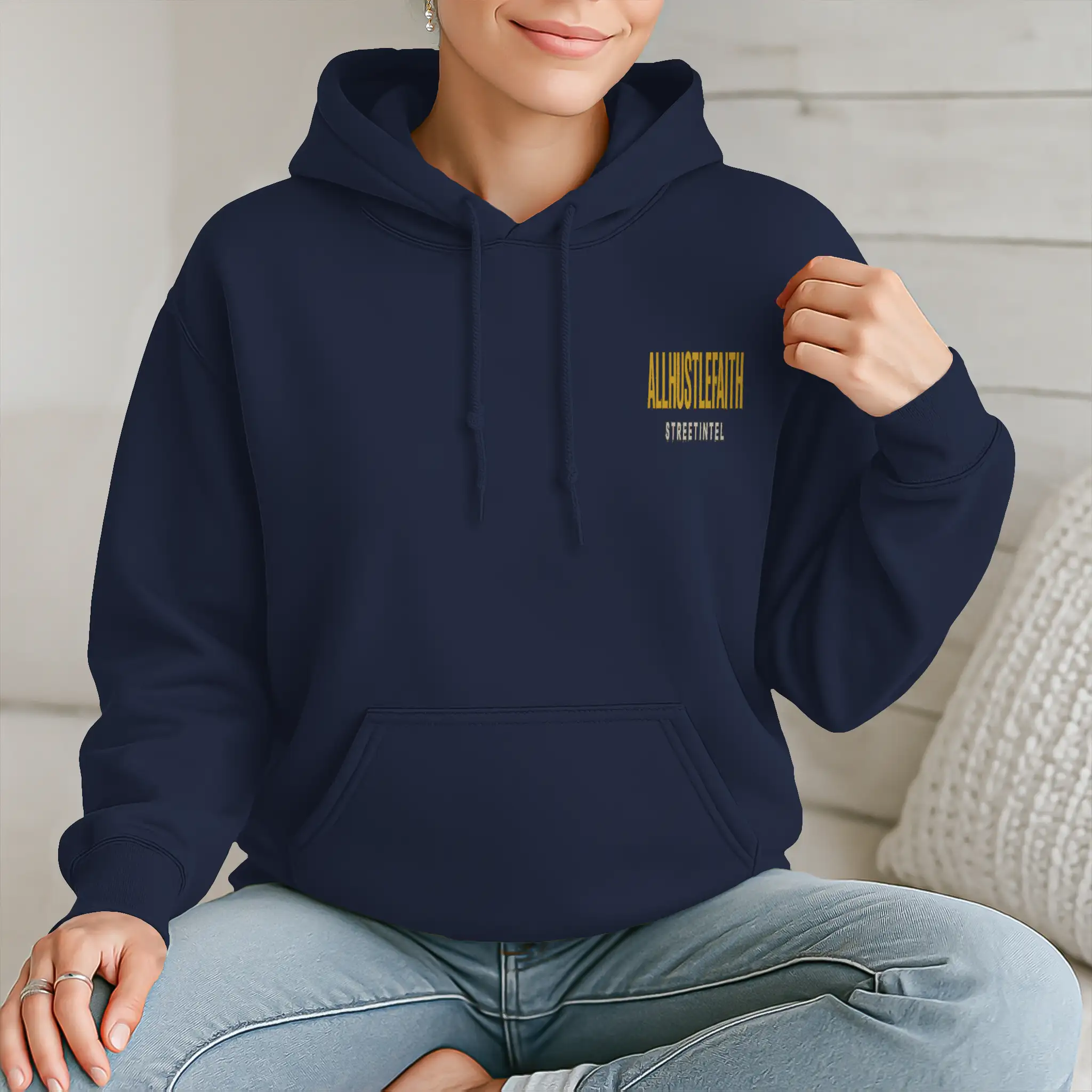 AllHustleFaith - Hoodie - Faith Collection (Red Cross)