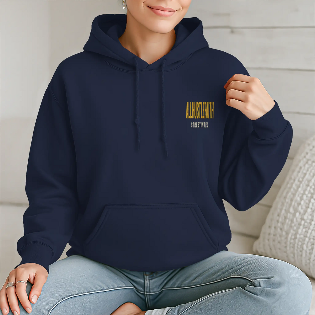 AllHustleFaith - Hoodie - Faith Collection (Gold Cross)