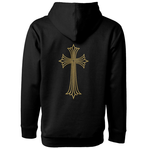 AllHustleFaith - Hoodie - Faith Collection (Gold Cross)