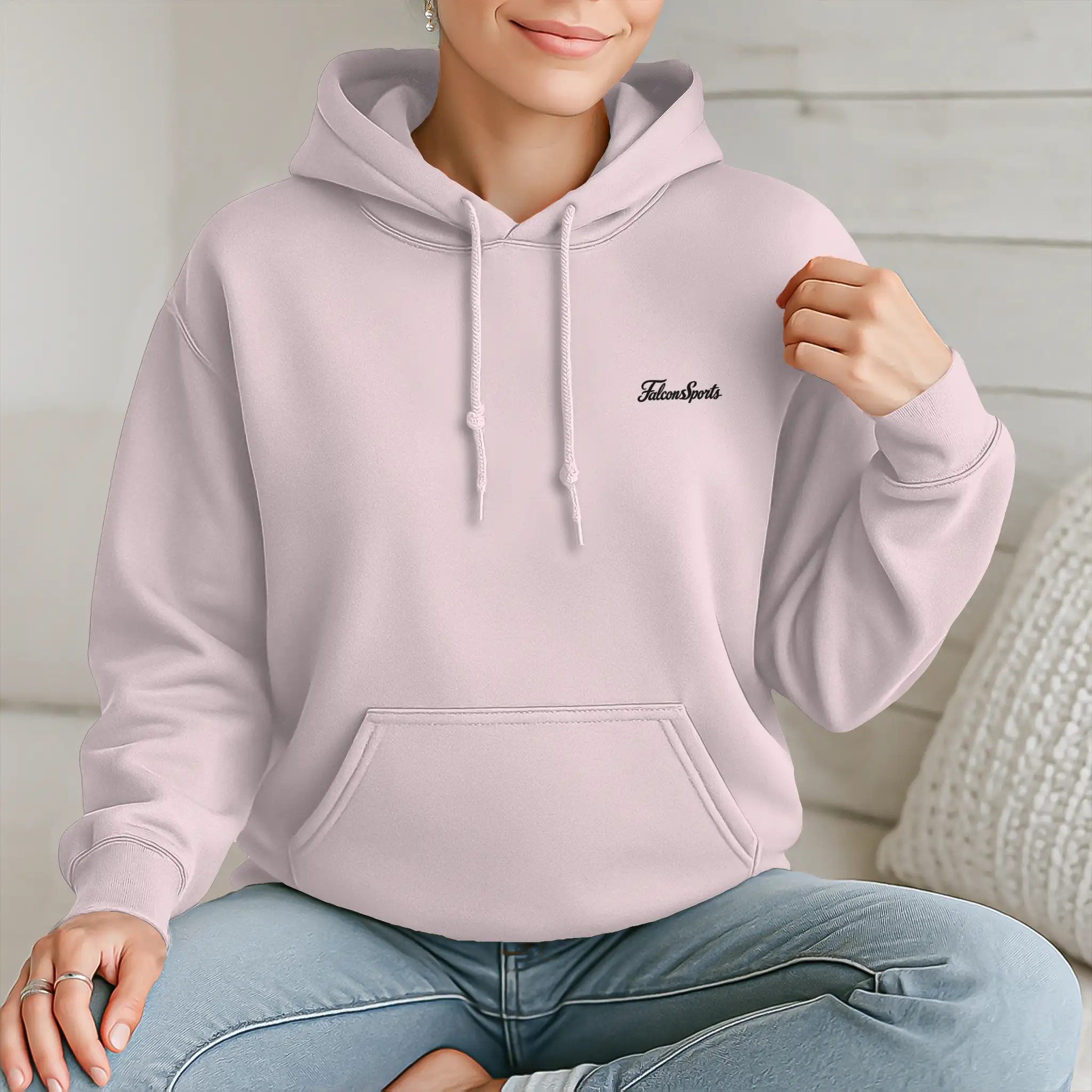Falcons Sports - Hoodie - Cheer Squad (Pink & White)