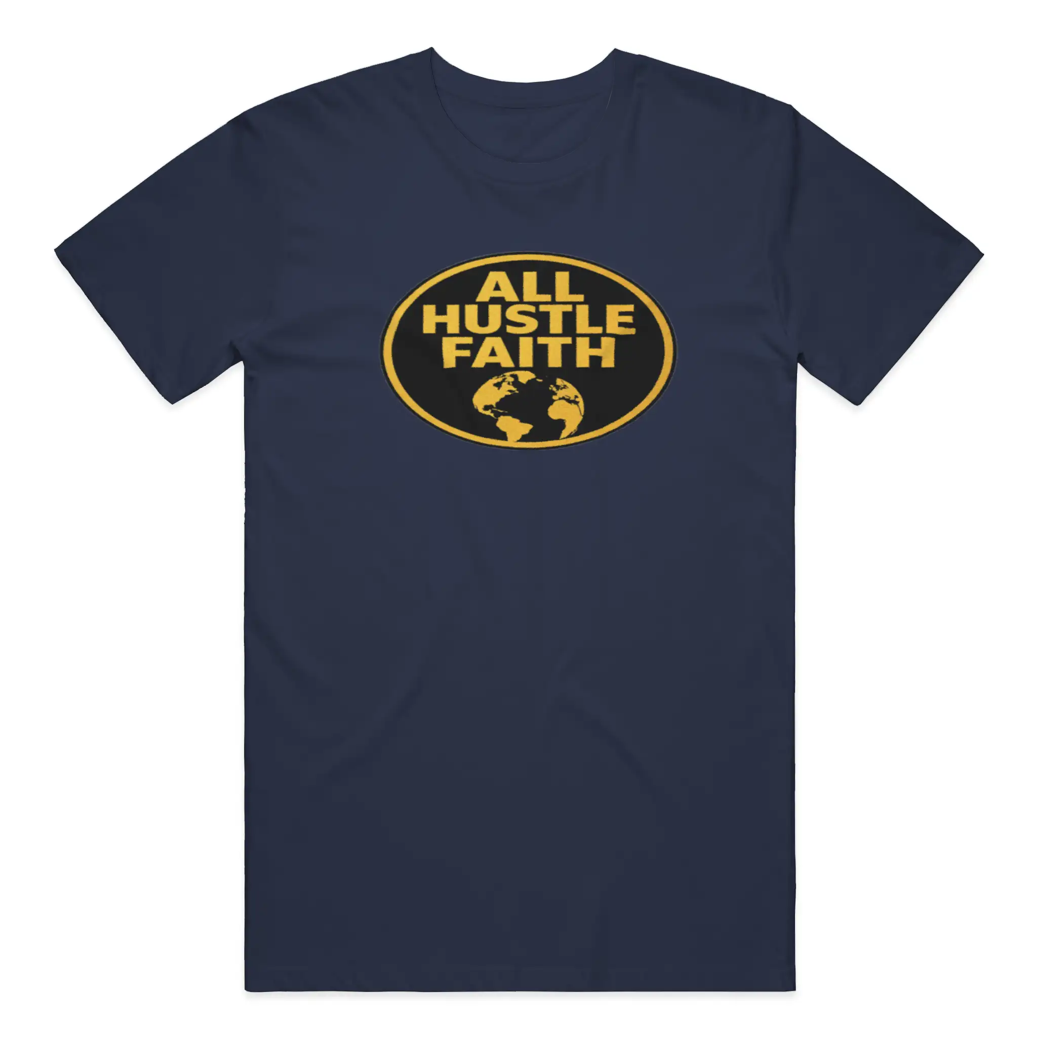 AllHustleFaith - T-Shirt - Signature Series | AHF Globe Badge