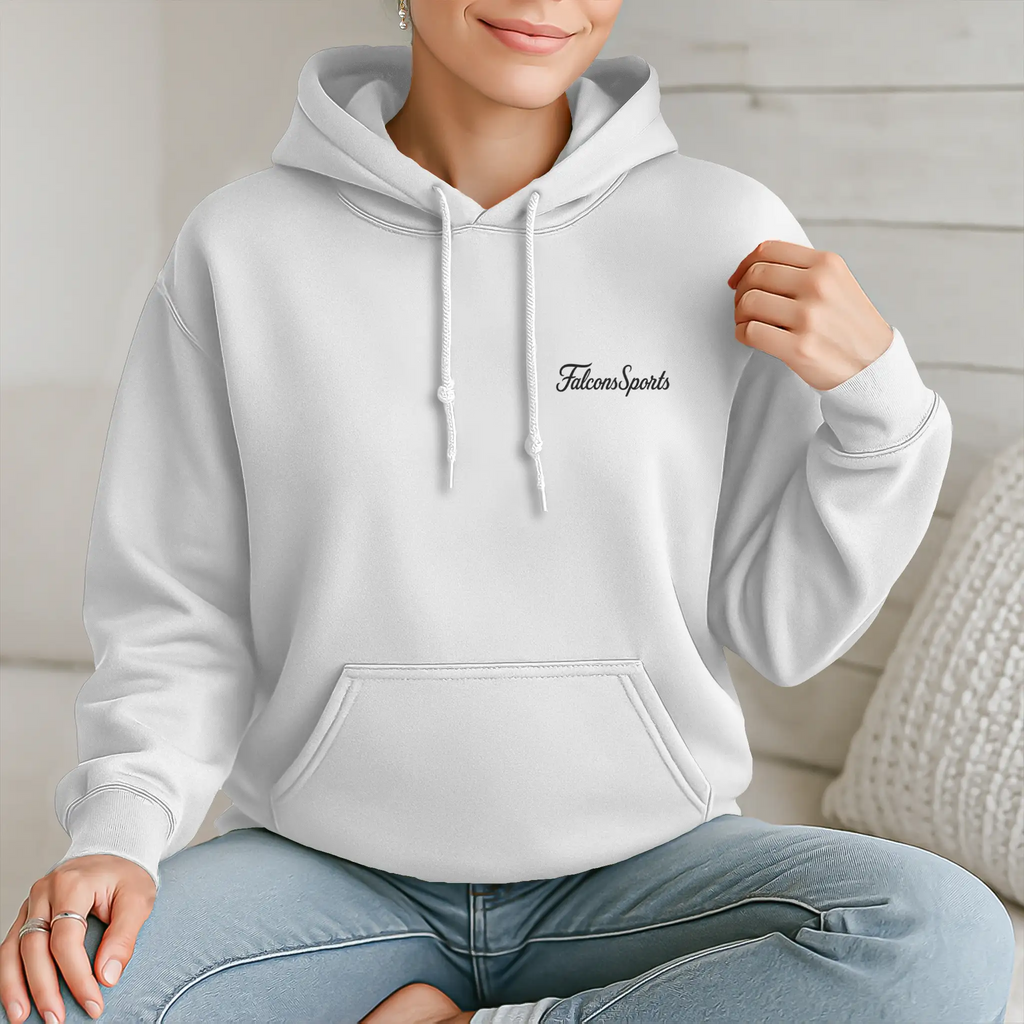 Falcons Sports - Hoodie - Limited Edition (All Embroidered, White)