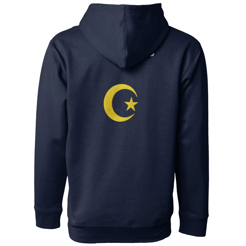 AllHustleFaith Hoodie Crescent Globe Faith Knows No Borders 