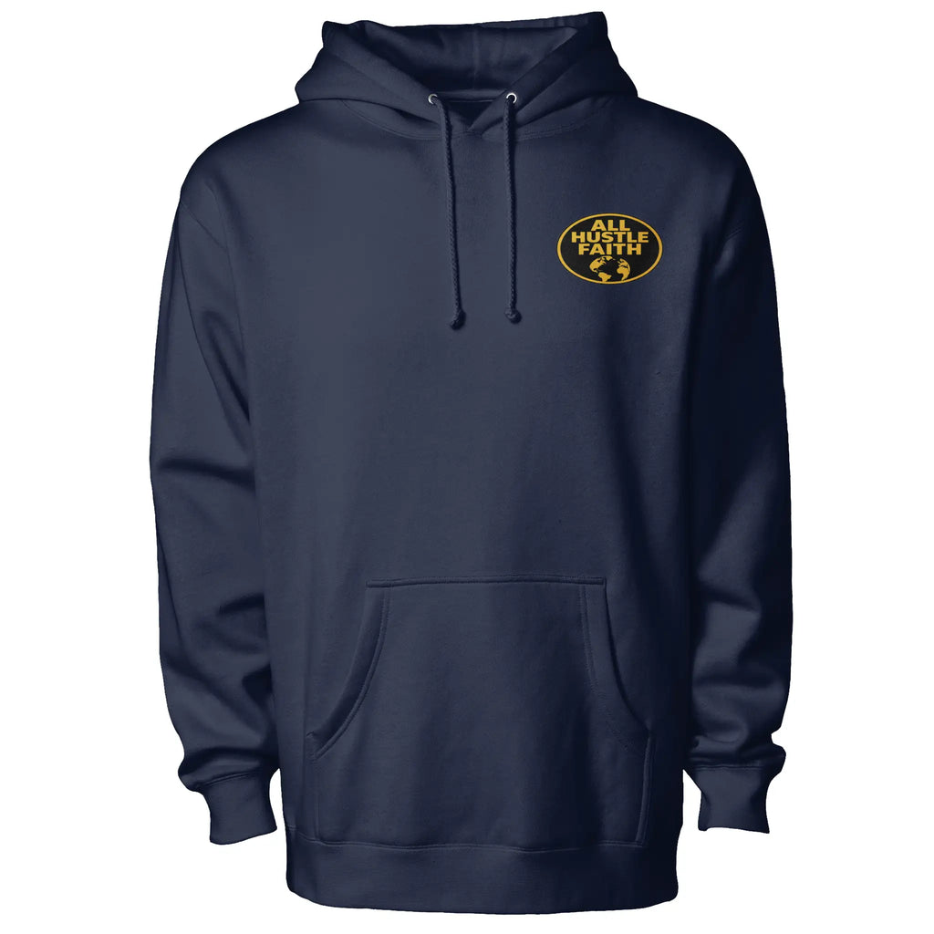 AllHustleFaith Hoodie Crescent Globe Faith Knows No Borders 
