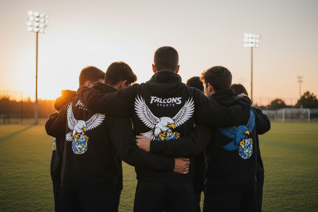 Albino Falcon Squad Huddle