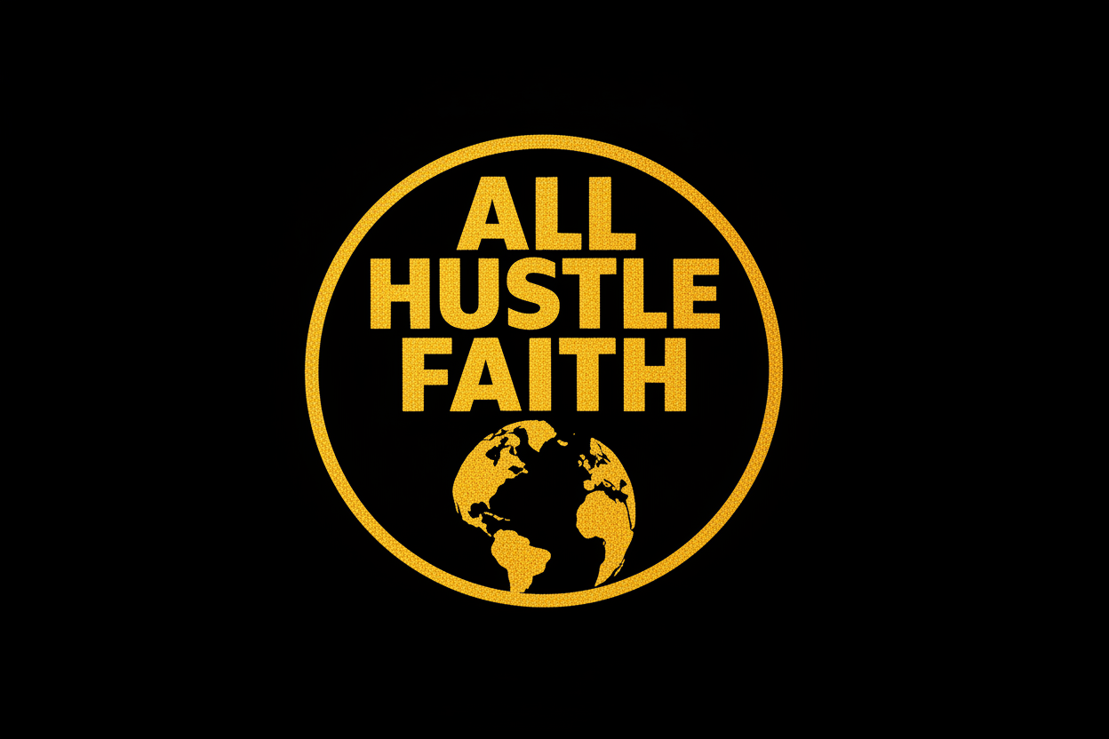 AllHustleFaith - Sweatpants - AHF Globe Badge