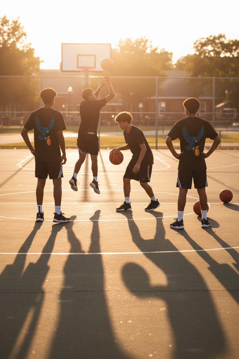 Basketball Back Black