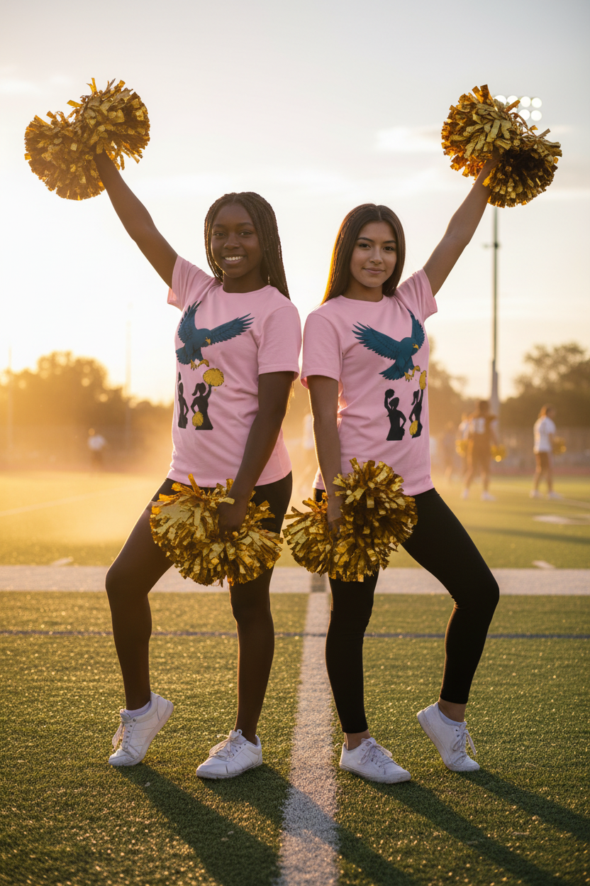 Cheer Squad Pink Tee - Duo