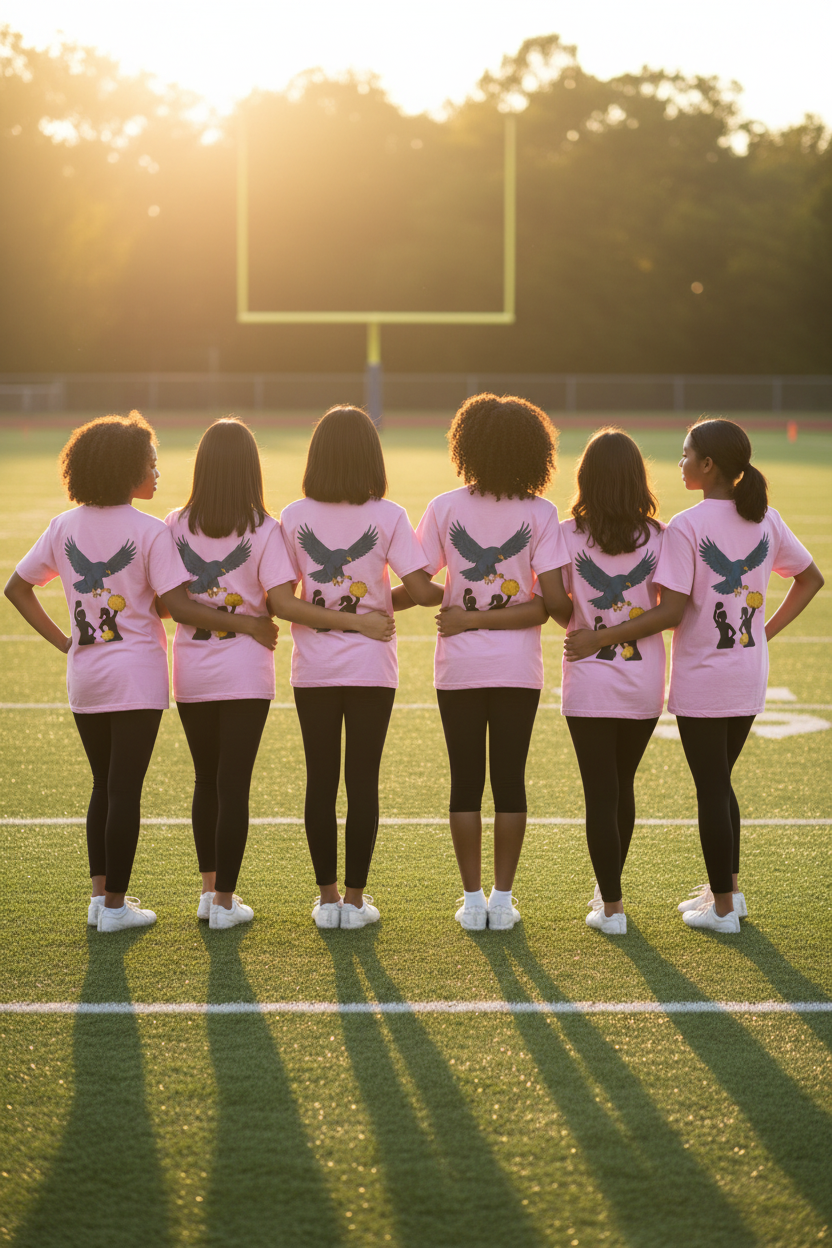 Cheer Squad Pink Tee - Squad Back