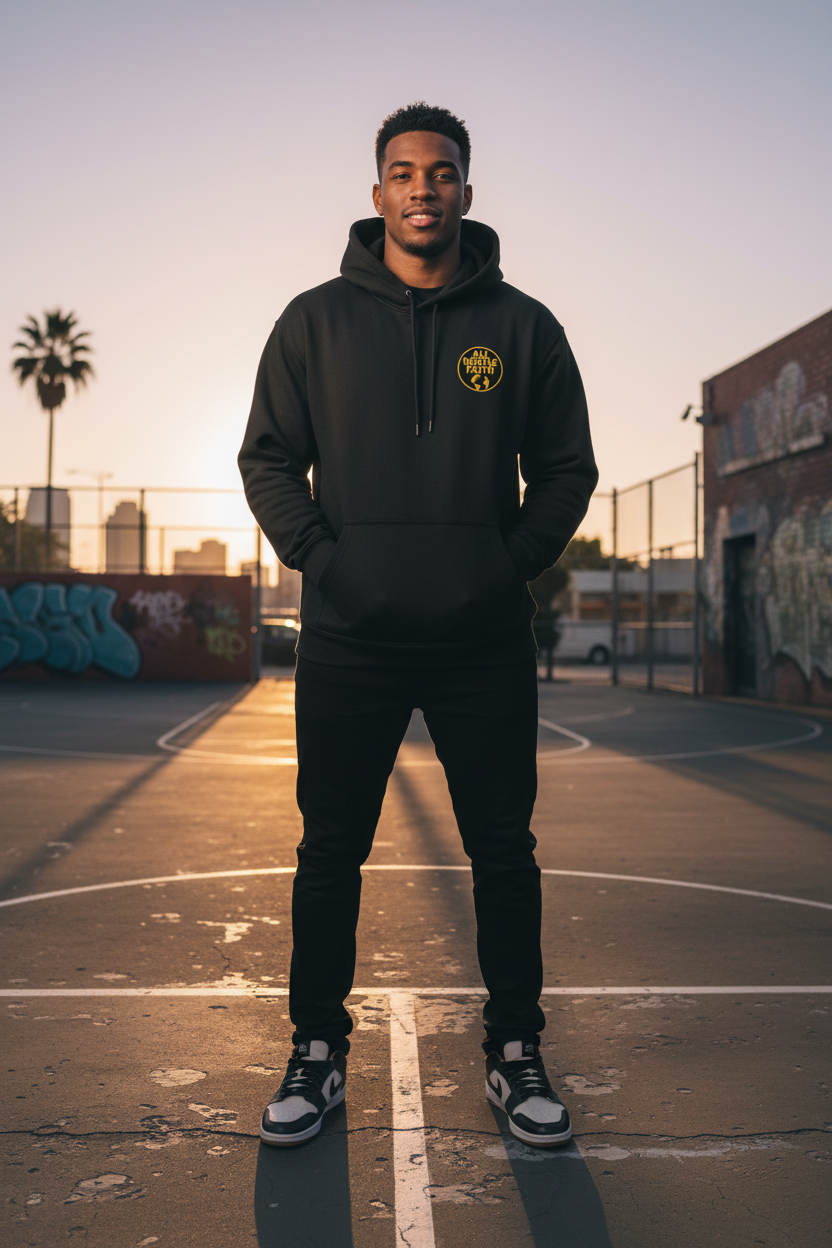 Crescent Globe Hoodie Lifestyle 1