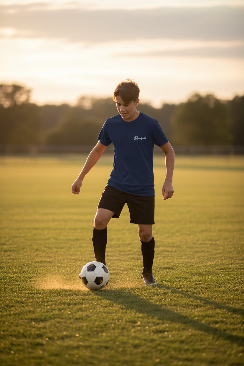 Falcons Soccer Teen - Navy Dribble