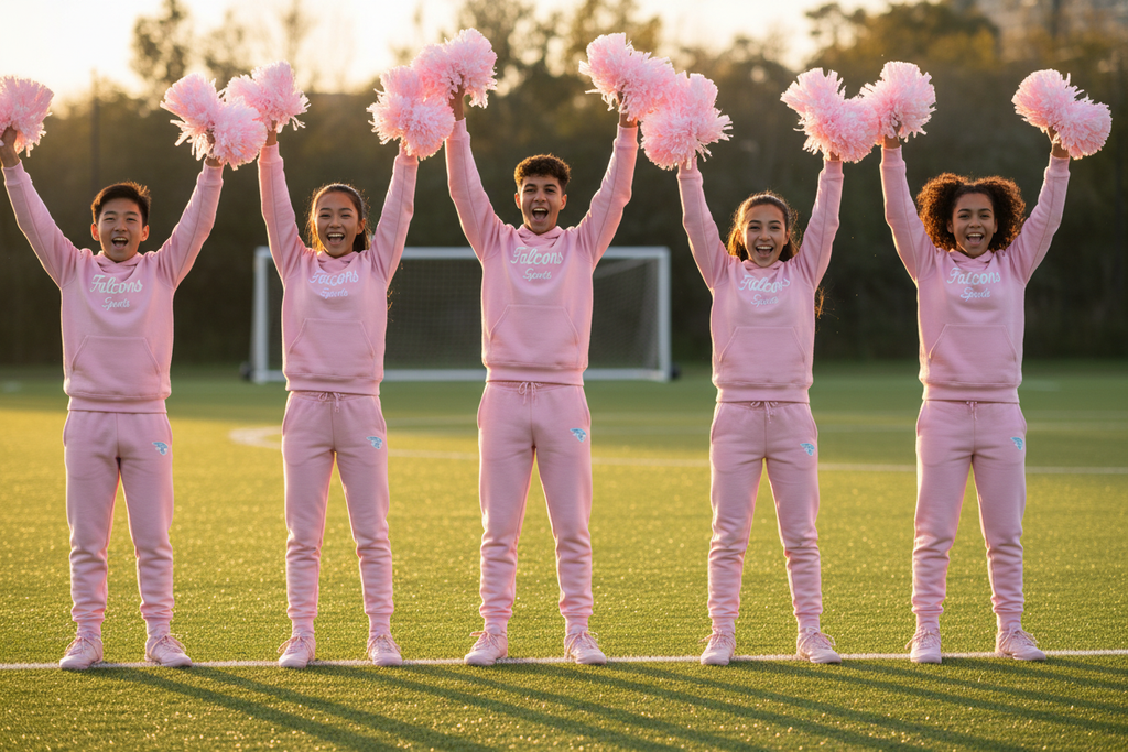 Light Pink Cheer Soccer Pitch