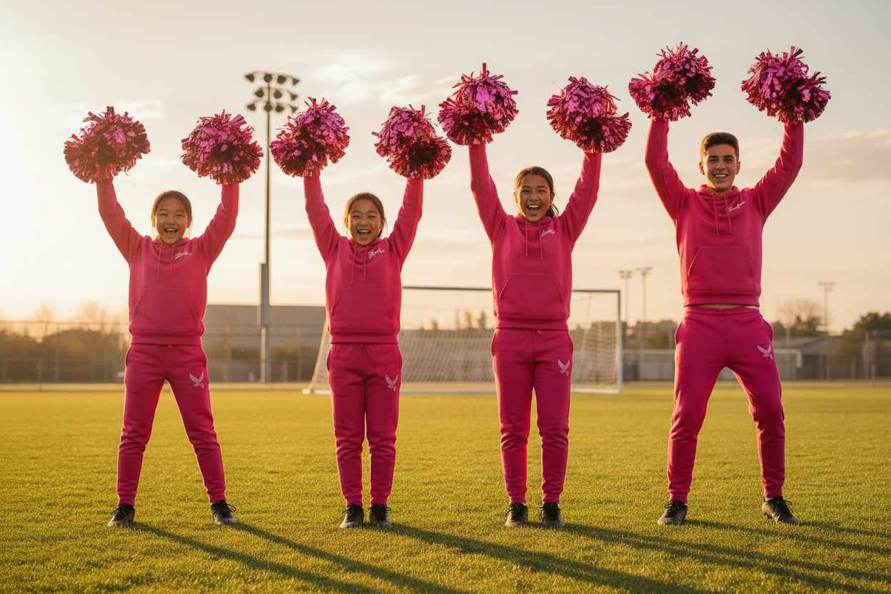 Pink Cheer Soccer Pitch