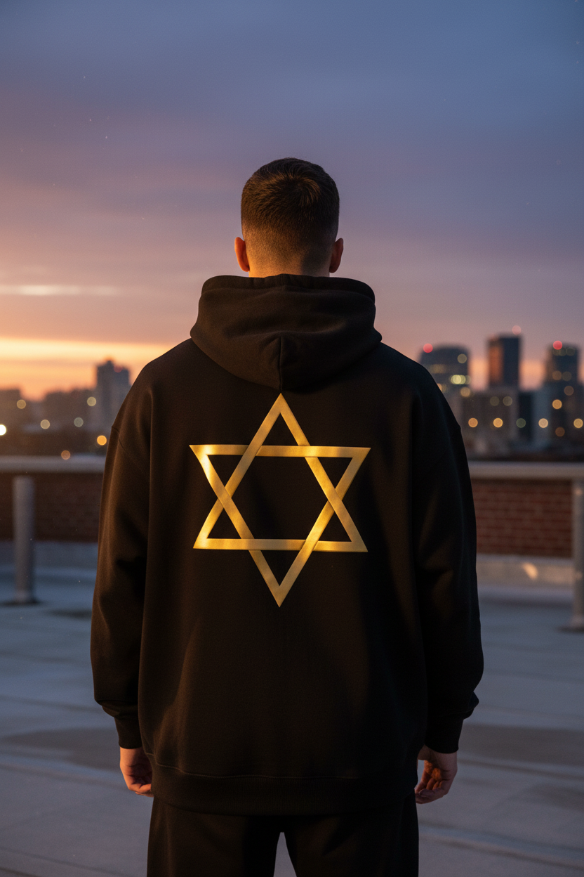 Star of David Hoodie Lifestyle 2