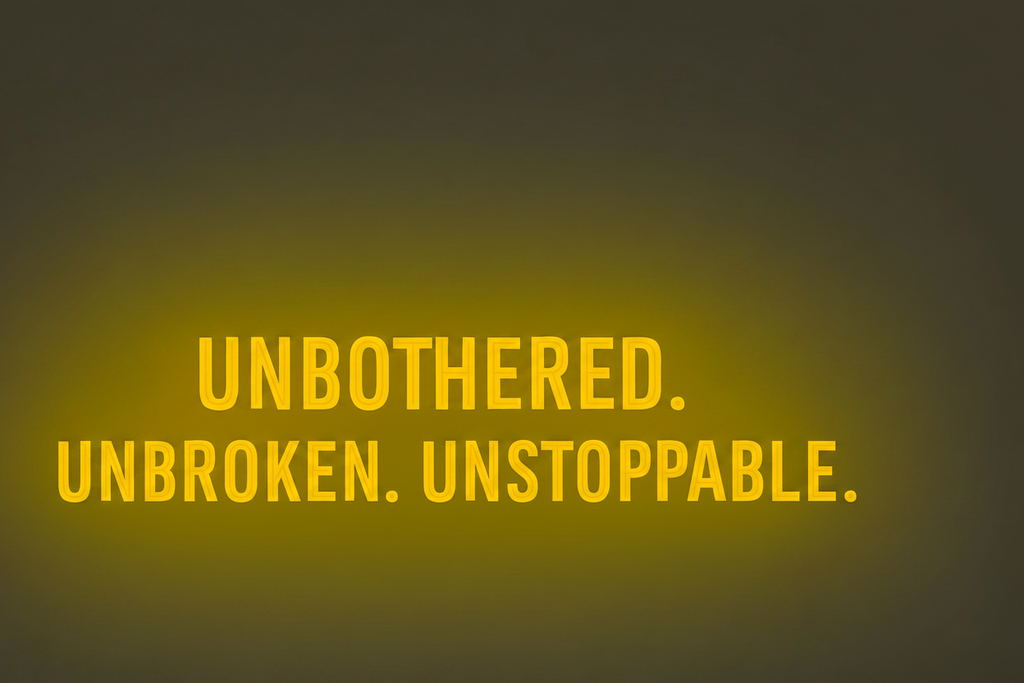 AllHustleFaith - Hoodie - Unbothered. Unbroken. Unstoppable.